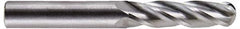 Hertel - 3/4" Diam, 1-1/2" LOC, 4 Flute Solid Carbide Ball End Mill - Uncoated, Single End, 4" OAL, 3/4" Shank Diam - Americas Industrial Supply