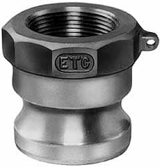 EVER-TITE Coupling Products - 5" Stainless Steel Cam & Groove Suction & Discharge Hose Male Adapter Female NPT Thread - Part A, 5" Thread, 75 Max psi - Americas Industrial Supply