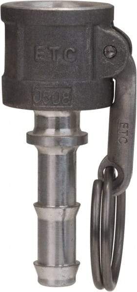 EVER-TITE Coupling Products - 6" Brass Cam & Groove Suction & Discharge Hose Female Coupler Hose Shank - Part C, 75 Max psi - Americas Industrial Supply