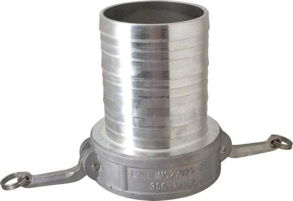 EVER-TITE Coupling Products - 6" Aluminum Cam & Groove Suction & Discharge Hose Female Coupler Hose Shank - Part C, 75 Max psi - Americas Industrial Supply