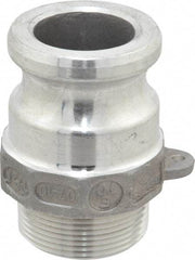 EVER-TITE Coupling Products - 1-1/2" Aluminum Cam & Groove Suction & Discharge Hose Male Adapter Male NPT Thread - Part F, 1-1/2" Thread, 250 Max psi - Americas Industrial Supply
