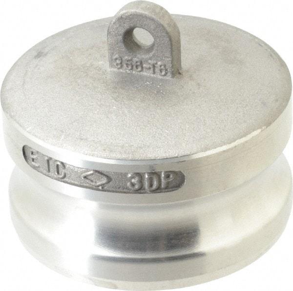 EVER-TITE Coupling Products - 3" Aluminum Cam & Groove Suction & Discharge Hose Dust Plug For Use with Couplers - Part DP, 125 Max psi - Americas Industrial Supply