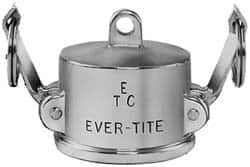 EVER-TITE Coupling Products - 4" Stainless Steel Cam & Groove Suction & Discharge Hose Dust Cap For Use with Adapters - Part DC, 100 Max psi - Americas Industrial Supply