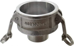 EVER-TITE Coupling Products - 3" Aluminum Cam & Groove Suction & Discharge Hose Female Coupler Male NPT Thread - Part B, 2" Thread, 125 Max psi - Americas Industrial Supply