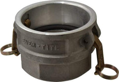EVER-TITE Coupling Products - 4" Aluminum Cam & Groove Suction & Discharge Hose Female Coupler Female NPT Thread - Part D, 3" Thread, 100 Max psi - Americas Industrial Supply