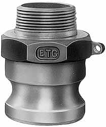 EVER-TITE Coupling Products - 3" Aluminum Cam & Groove Suction & Discharge Hose Male Adapter Male NPT Thread - Part F, 4" Thread, 125 Max psi - Americas Industrial Supply