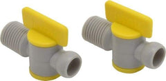 Value Collection - 2 Piece, 1/4" ID Coolant Hose NPT Valve - Male to Female Connection, POM Body, 1/4 NPT, Use with Snap Together Hose Systems - Americas Industrial Supply