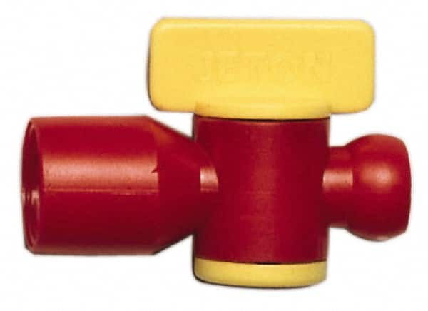 Value Collection - 2 Piece, 1/4" ID Coolant Hose NPT Valve - Female to Female Connection, POM Body, 1/4 NPT, Use with Snap Together Hose Systems - Americas Industrial Supply
