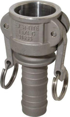 EVER-TITE Coupling Products - 1-1/4" Stainless Steel Cam & Groove Suction & Discharge Hose Female Coupler Hose Shank - Part C, 250 Max psi - Americas Industrial Supply