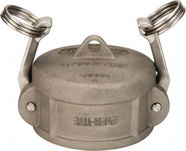 EVER-TITE Coupling Products - 3" Stainless Steel Cam & Groove Suction & Discharge Hose Dust Cap For Use with Adapters - Part DC, 200 Max psi - Americas Industrial Supply