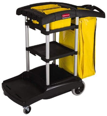 Rubbermaid - Polyethylene Janitor Cart - 49-3/4" Long - Americas Industrial Supply