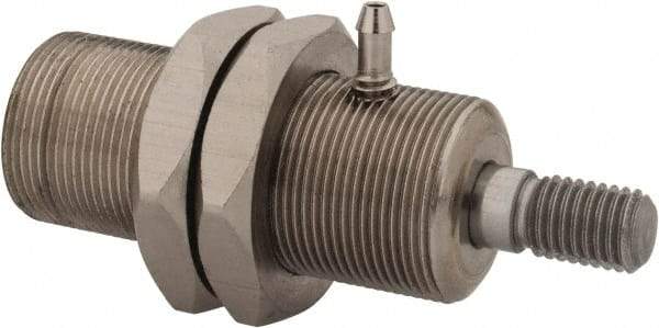 Mead - 1/2" Stroke x 1/2" Bore Double Acting Air Cylinder - 10-32 Port, 1/4-28 Rod Thread, 125 Max psi, -40 to 400°F - Americas Industrial Supply