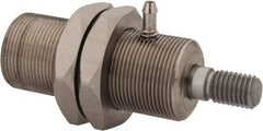 Mead - 1/2" Stroke x 1/2" Bore Double Acting Air Cylinder - 10-32 Port, 1/4-28 Rod Thread, 125 Max psi, -40 to 400°F - Americas Industrial Supply