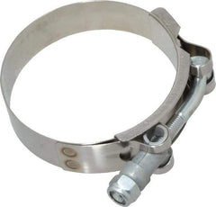 Campbell Fittings - 2-3/4" Hose, 3/4" Wide x 0.025" Thick, T-Bolt Band Clamp - Stainless Steel - Americas Industrial Supply