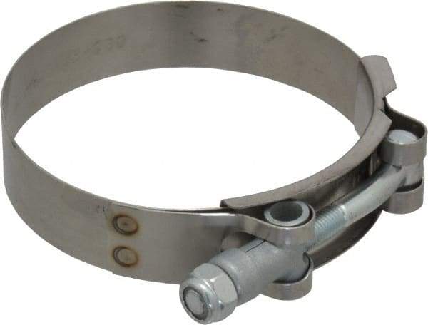 Campbell Fittings - 3-1/4" Hose, 3/4" Wide x 0.025" Thick, T-Bolt Band Clamp - Stainless Steel - Americas Industrial Supply