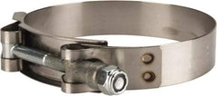 Campbell Fittings - 3-1/2" Hose, 3/4" Wide x 0.025" Thick, T-Bolt Band Clamp - Stainless Steel - Americas Industrial Supply