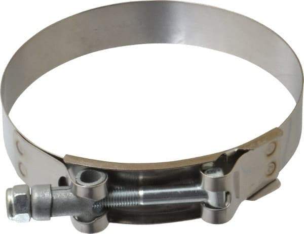 Campbell Fittings - 4" Hose, 3/4" Wide x 0.025" Thick, T-Bolt Band Clamp - Stainless Steel - Americas Industrial Supply