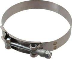 Campbell Fittings - 4-1/4" Hose, 3/4" Wide x 0.025" Thick, T-Bolt Band Clamp - Stainless Steel - Americas Industrial Supply