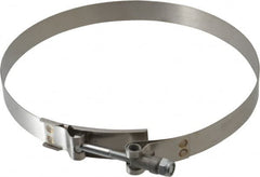 Campbell Fittings - 7-1/2" Hose, 3/4" Wide x 0.025" Thick, T-Bolt Band Clamp - Stainless Steel - Americas Industrial Supply