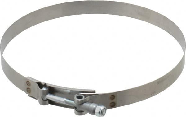 Campbell Fittings - 8" Hose, 3/4" Wide x 0.025" Thick, T-Bolt Band Clamp - Stainless Steel - Americas Industrial Supply