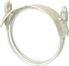 Kuriyama of America - 5" Hose, Spiral Double Bolt Hose Clamp - Plated Steel - Americas Industrial Supply