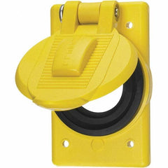 Hubbell Wiring Device-Kellems - Weatherproof Box Covers Cover Shape: Round Number of Holes in Outlet: 1 - Americas Industrial Supply