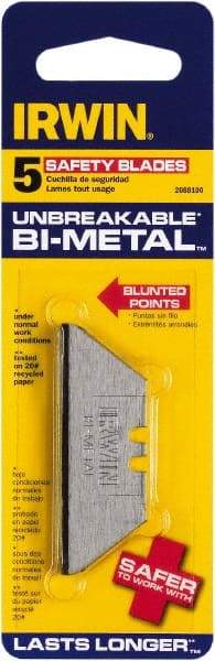 Irwin - 50 Piece Bi-Metal Utility Knife Blade - 2-3/16" OAL - Americas Industrial Supply