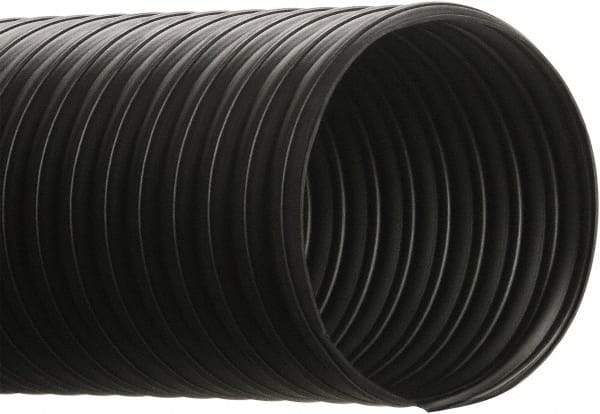 Hi-Tech Duravent - 16" ID, 50' Long, Thermoplastic Rubber Blower & Duct Hose - Black, 21" Bend Radius, 4 In/Hg, 2 Max psi, -65 to 275°F, Chemical Resistant - Americas Industrial Supply