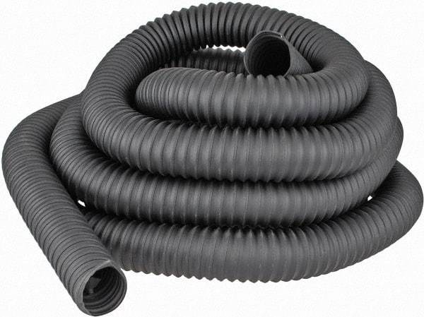 Hi-Tech Duravent - 2" ID, 25' Long, Thermoplastic Rubber Blower & Duct Hose - Black, 3-1/2" Bend Radius, 20 In/Hg, 15 Max psi, -65 to 275°F, Chemical Resistant - Americas Industrial Supply