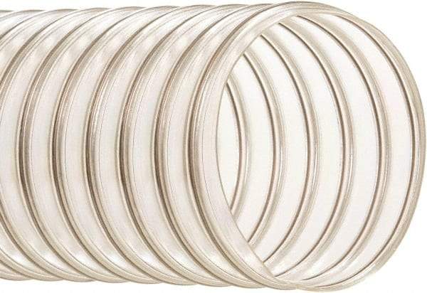 Hi-Tech Duravent - 10" ID, 50' Long, Polyurethane Blower & Duct Hose - Clear, 11-1/4" Bend Radius, 6 In/Hg, 9 Max psi, -65 to 200°F, Oil and Gas Resistant - Americas Industrial Supply