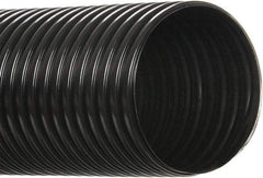 Hi-Tech Duravent - 1-1/2" ID, 50' Long, Polyethylene Blower & Duct Hose - Black, 2-1/2" Bend Radius, 17 In/Hg, 18 Max psi, -30 to 160°F, UV Resistant - Americas Industrial Supply