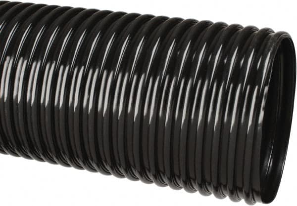 Hi-Tech Duravent - 4" ID, 25' Long, Polyethylene Blower & Duct Hose - Black, 5-3/4" Bend Radius, 3 In/Hg, 5 Max psi, -30 to 160°F, UV Resistant - Americas Industrial Supply