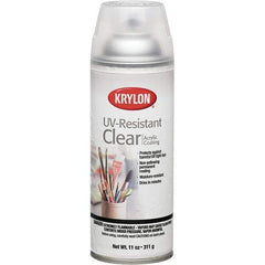 Krylon - Crystal Clear, Flat, Acrylic Coating Spray Paint - 15 to 20 Sq Ft per Can, 16 oz Container - Americas Industrial Supply