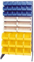 Quantum Storage - 300 Lb Capacity, 15" Deep x 36" Wide x 66" High, Steel Pick Rack - 1 Side, 60 Green Polyethylene/Polypropylene Bins - Americas Industrial Supply
