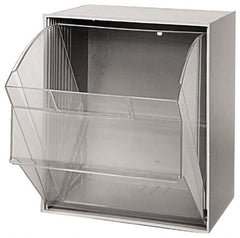Quantum Storage - 11-13/16" Wide x 13-7/8" High x 11-7/8" Deep, Small Parts Tip Out Stacking Bin Organizer - Polystyrene Frame, 1 Compartments, 11-1/16" Wide x 13-5/8" High x 8-7/8" Deep Bin - Americas Industrial Supply