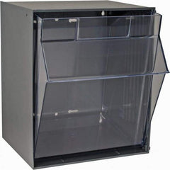 Quantum Storage - 11-13/16" Wide x 13-7/8" High x 11-7/8" Deep, Small Parts Tip Out Stacking Bin Organizer - Polystyrene Frame, 1 Compartments, 11-1/16" Wide x 13-5/8" High x 8-7/8" Deep Bin - Americas Industrial Supply