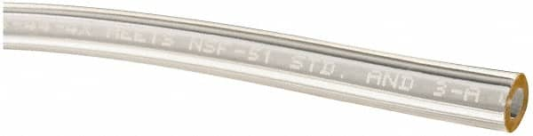 Made in USA - 1/8" ID x 1/4" OD, 1/16" Wall Thickness, Cut to Length (50' Standard Length) Plastic Tube - Clear, 62 Max psi, 65 Hardness - Americas Industrial Supply