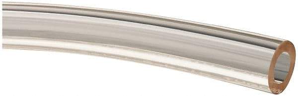 Made in USA - 3/8" ID x 5/8" OD, 1/8" Wall Thickness, Cut to Length (50' Standard Length) Plastic Tube - Clear, 45 Max psi, 65 Hardness - Americas Industrial Supply