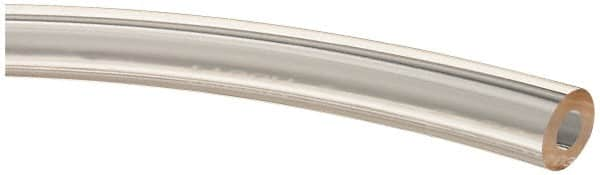 Made in USA - 1/4" ID x 1/2" OD, 1/8" Wall Thickness, Cut to Length (50' Standard Length) Plastic Tube - Clear, 43 Max psi, 40 Hardness - Americas Industrial Supply