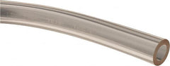 Made in USA - 3/8" ID x 5/8" OD, 1/8" Wall Thickness, Cut to Length (50' Standard Length) Plastic Tube - Clear, 32 Max psi, 40 Hardness - Americas Industrial Supply