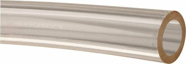 Made in USA - 1/2" ID x 3/4" OD, 1/8" Wall Thickness, Cut to Length (50' Standard Length) Plastic Tube - Clear, 25 Max psi, 40 Hardness - Americas Industrial Supply