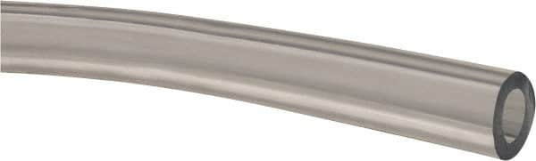 Made in USA - 3/8" ID x 5/8" OD, 1/8" Wall Thickness, Cut to Length (50' Standard Length) Plastic Tube - Clear, 14 Max psi, 63 Hardness - Americas Industrial Supply