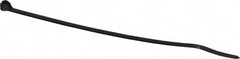 Thomas & Betts - 7.31" Long Black Polypropylene Standard Cable Tie - 30 Lb Tensile Strength, 1.22mm Thick, 1-1/2" Max Bundle Diam - Americas Industrial Supply