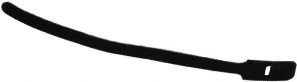 Thomas & Betts - 9" Long Black Nylon & Polyethylene Hook & Loop Strap - 40 Lb Tensile Strength, 1/16" Thick, 50.8mm Max Bundle Diam - Americas Industrial Supply