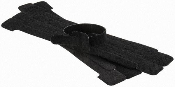 Thomas & Betts - 13" Long Black Nylon & Polyethylene Hook & Loop Strap - 50 Lb Tensile Strength, 1/16" Thick, 88.9mm Max Bundle Diam - Americas Industrial Supply