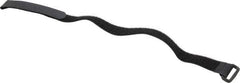 Thomas & Betts - 18" Long Black Nylon Hook & Loop Strap - 50 Lb Tensile Strength, 1/16" Thick, 127mm Max Bundle Diam - Americas Industrial Supply