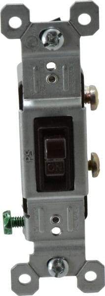 Pass & Seymour - 1 Pole, 120 VAC, 15 Amp, Specification Grade, Toggle, Wall and Dimmer Light Switch - 1-1/4 Inch Wide x 3.281 Inch High - Americas Industrial Supply