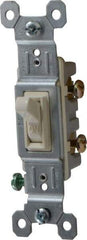 Pass & Seymour - 1 Pole, 120 VAC, 15 Amp, Specification Grade, Toggle, Wall and Dimmer Light Switch - 1-1/4 Inch Wide x 3.281 Inch High - Americas Industrial Supply