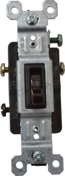 Pass & Seymour - 3 Pole, 120 VAC, 15 Amp, Specification Grade, Toggle, Wall and Dimmer Light Switch - 1-1/4 Inch Wide x 3.281 Inch High - Americas Industrial Supply