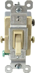 Pass & Seymour - 3 Pole, 120 VAC, 15 Amp, Specification Grade, Toggle, Wall and Dimmer Light Switch - 1-1/4 Inch Wide x 3.281 Inch High - Americas Industrial Supply